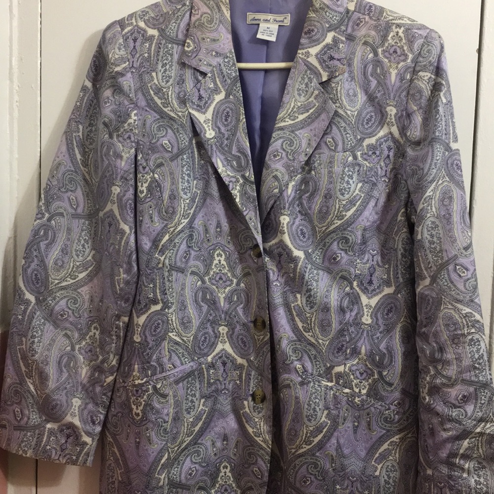 VTG Anna and Frank Paisley π―% Silk Jacket - Picture 3 of 7